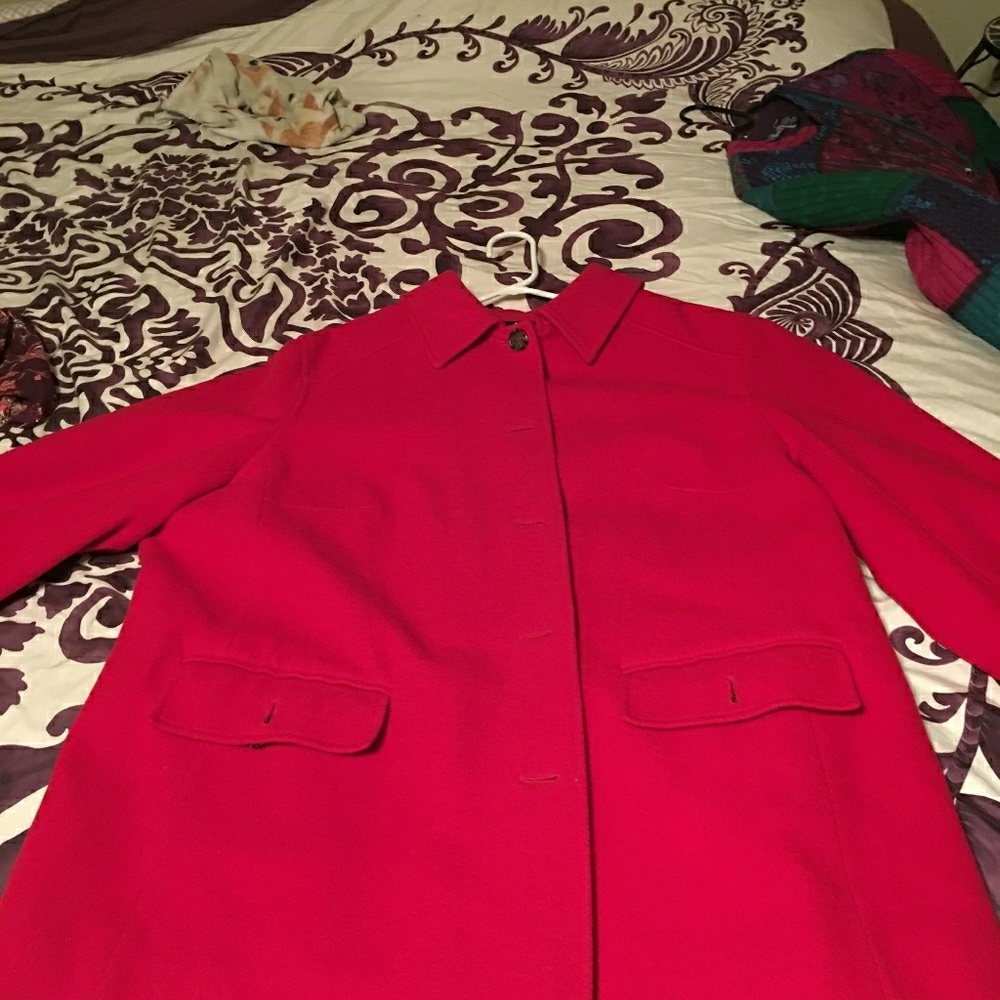 Beautiful red wool coat